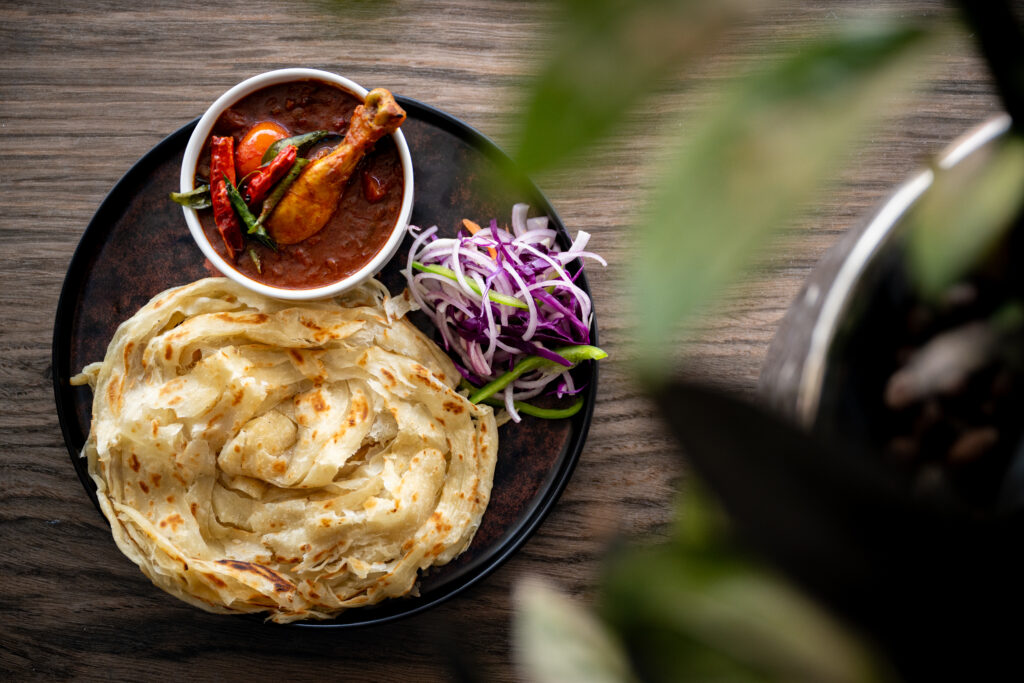 Porotta And Chicken Curry